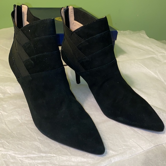 ADRIENNE VITTADINI SANDE LEATHER POINTED TOE ANKLE, BLACK 11 M, NEW - Picture 9 of 14